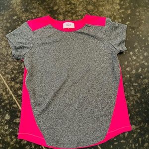Zone Pro Active Wear Pink and Gray Short Sleeve Shirt